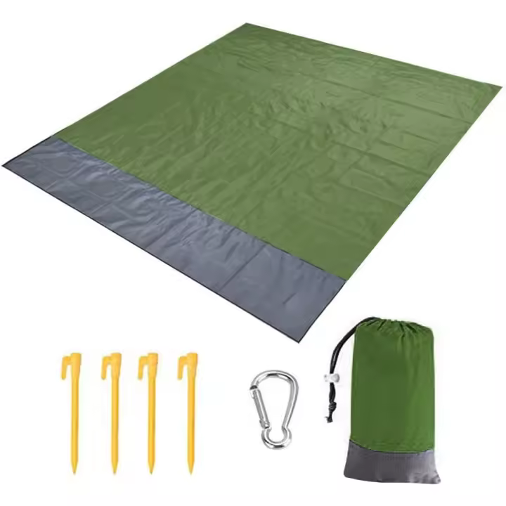 Manta de picnic, Manta de picnic impermeable with La aislación Térmica, Bolsa de Nailon para acampar al Aire Libre, impermeable y código, plegable - 1
