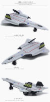 Modelo De Avión De Combate SR-71 Blackbird American Reconnaissance Con Sonido Y Luz Metal Diecast Para Coleccionistas Edad Recomendada 14+ - details 21