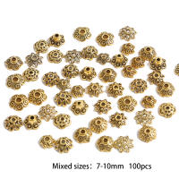 Alrededor De 100 Piezas De Joyería Antigua Estilo DIY Con Corona De Flores Huecas Y Tazas De Cuentas Para Adornos De Cabello - details 3