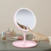 Espejo De Maquillaje Desmontable Con Luz LED Base De Almacenamiento 3 Modos Recargable Por USB Para Fotografía Y Video - details 9
