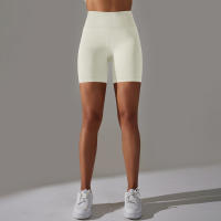 Shorts De Yoga De Cintura Alta Con Control De Abdomen Leggings De Fitness Con Rayas Resistentes Al Agachamiento Shorts De Entrenamiento Sin Costuras - details 20
