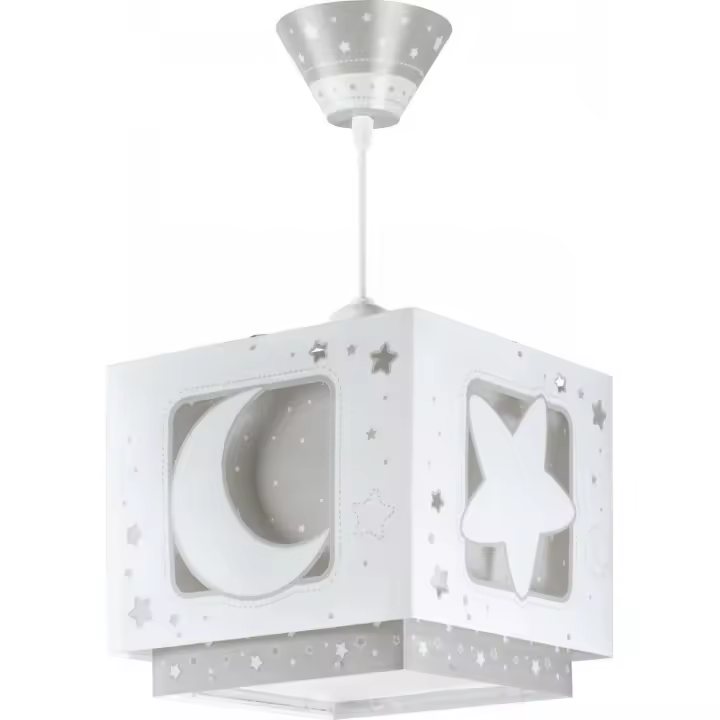 Lámpara de techo infantil Moonlight Luna y Estrellas gris - 1