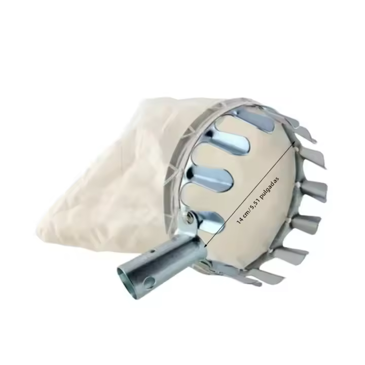 1pc Herramienta De Recogida De Frutas Metálica Cepillo De Manzanas Con Cesta Accesorio De Recogida De Frutas Para Jardín Herramienta De Jardinería - 1