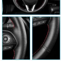 Cubierta De Volante Para Coche Peugeot 307 2001-2008 307 SW 2005-2008 En Microfibra Negra Accesorios De Estilo Interior - details 1
