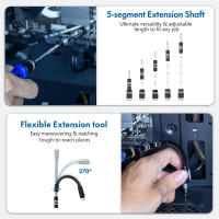 Juego De Destornilladores Precisi\u00f3n 62 En 1 Con Mango Y Eje Flexible Torx Phillips Para Tel\u00e9fono Reloj Laptop Material Acero Cromo-Vanadio Magn\u00e9tico - details 7