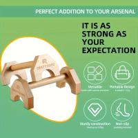 1 Par De Soportes De Madera Para Push-Up Gimnasio Tablero De Ejercicio De Fitness Construcción Corporal Entrenamiento De Mano Estilo Paralelo - details 4