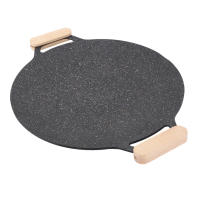 Sartén De Barbacoa De Madera Sólida Con Manija De Almacenamiento Portátil 2 Platos Para Salsa De Cocina Sartén Para Asador - details 10