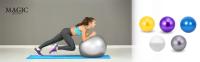 MAGIC SELECT Pelota de Yoga 55cm. Balón Pilates Antideslizante de PVC. Balón de Ejercicio de Entrenamiento, Fitness, Embarazada. Fitball Resistente para Estiramientos, Equilibrio, Relajación con Inflador Incluido. - details 0