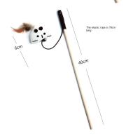 Juguete Interactivo Para Gatos 1PC Varita De Madera Con Plumas Colores Variados Divertido Teaser Para Gatos Juguetes Para Mascotas - details 7