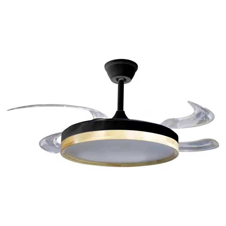 Ventilador de techo XTRELAMP IBSEN Motor Dc  6v NEGRO LED 36W con mando a distancia 3600 lm Diámetro 106cm - 1