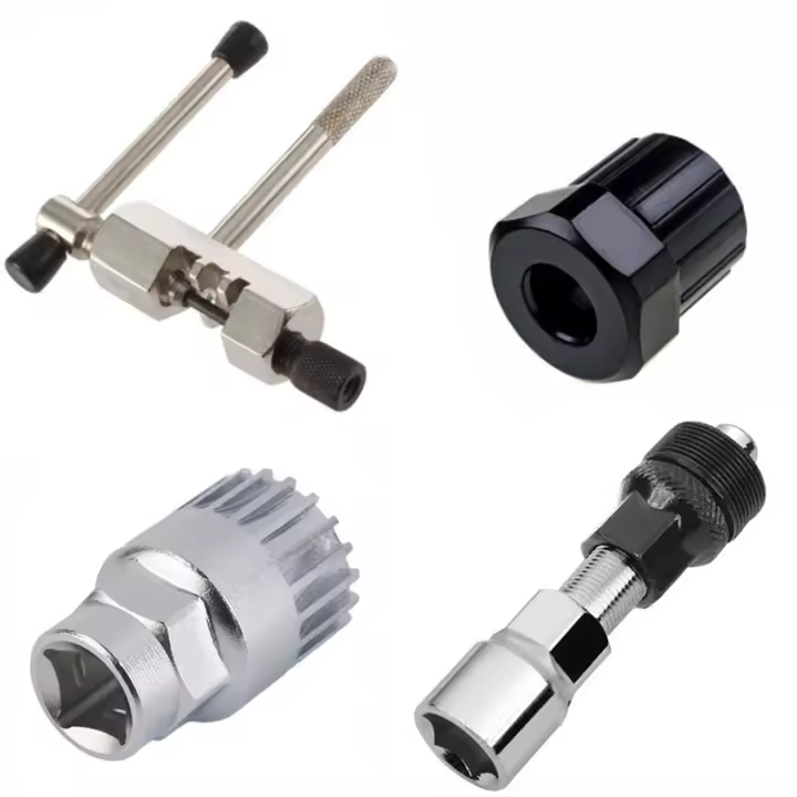 Kit De Herramientas De Reparación De Bicicleta Multifuncional RR7262 Cortador De Cadena Desmontador De Engranaje En La Base Herramienta De Retención De Engranaje Para MTB - 1