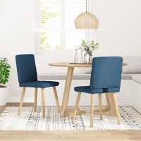 vidaXL Sillas de comedor giratorias 2 unidades tela en color Gris claro/Negro/Crema y más | cómodas modernas ergonómicas para comedor cocina salón hogar - details 10