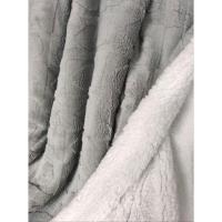 Manta Gruesa de Sofá y Cama Corazones en Color Gris Claro – Sedalina Suave con Sherpa, Calidez Garantizada- Mercatienda - details 6