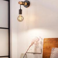 Lámpara De Pared Vintage En Madera Retro Fijación En Pared Luz Interior Decorativa Para Hogar Comedor Dormitorio Iluminación - details 6