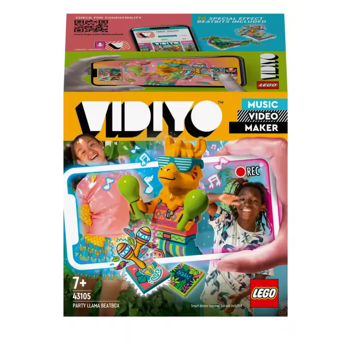 Kit de construcción de juguete LEGO VIDIYO 43105 Party Llama BeatBox; anima a tu peque a dirigir y protagonizar sus propios vídeos musicales (82 piezas) - 1