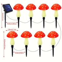 Luces De Hongo Solar Para Jardín Decoración Exterior Impermeable Con 8 Modos Luces Nocturnas Para Camino Paisaje Jardín Navidad - details 3