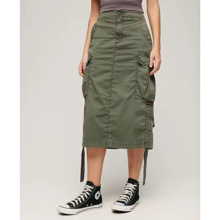 Ropa mujer Faldas Superdry Falda Midi Cargo Verde - 1