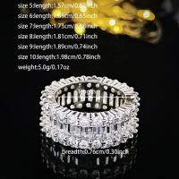 Anillo De Eternidad Para Mujer Con Corte Baguette En Colores Rosa Verde Y Plata Joyería De Lujo Para Boda Y Día De San Valentín R4575 - details 6