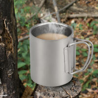 TOMSHOO Taza De Café Y Té De Titanio De Doble Pared 220/350/450/600ml Para Uso En Casa Oficina Exterior Camping Y Senderismo - details 26