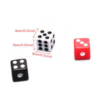 50Pcs Dados De Acrílico Blancos/Negros/Rojos Juego De Entretenimiento Y Bebida Tablero Decisor Plástico Juego De Dados Para Videojuegos - details 4