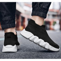Zapatillas De Tenis Para Niños Y Niñas Alpargatas Deportivas De Alta Top Knitted Moda Casual Transpirables Talla True Fit - details 18