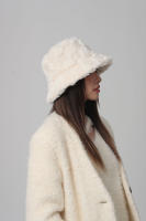 Gorro De Loro De Peluche Con Estampado De Leopardo Para Mujer Gorro De Pescador Redondo Suave Cálido Grueso De Otoño Invierno Para Esquiar - details 4