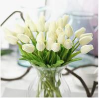 30 Uds Flores Artificiales tulipanes de látex Artificiales Como falseros reales - details 1