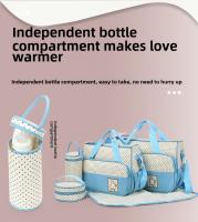 Bolso De Madre Y Bebé Estiloso De 5 Piezas Con Almohadilla Para Pañales Y Compartimento Para Botella Separado Gran Capacidad - details 8