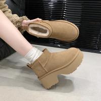 Botas De Nieve Para Mujer Invierno Cierre SLIP-ON Material De La Suela RUBBER Tacón Plano Estilo Novedoso Talla Verdadera - details 4