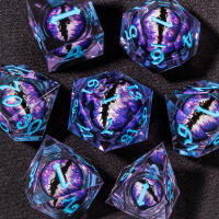 Juego De Dados DND Líquido Núcleo D&D Resina Fronteriza Para Juego De Rol RPG D20 D12 D10 D8 D6 D4 Borde Fino Dados De Dragón Y Sótano - details 22