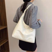 Bolso De Hombro Vintage Para Mujer Con Gran Capacidad Y Correa Cruzada Retro Tote Para Comunicación Material PU Sólido - details 7