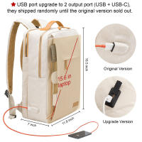 Mochila de viaje múltiple para Mujer, Bolsa de avion para Mujer, bolsas de Orden portátil Luces with Carga USB - details 3