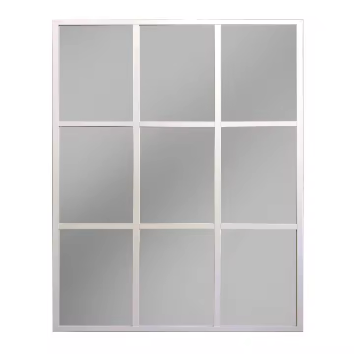 THEROSE - Espejo Ventana Blanco 100x80cm Espejo Industrial - 1