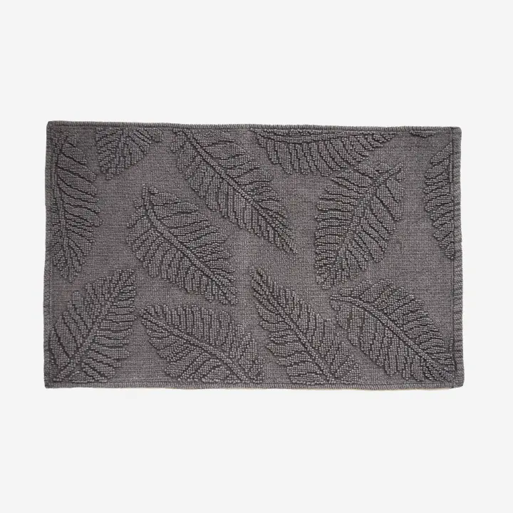 Alfombra BLAR Algodón Tejida a Mano Gris 50x80cm  Linea Paralela - 1
