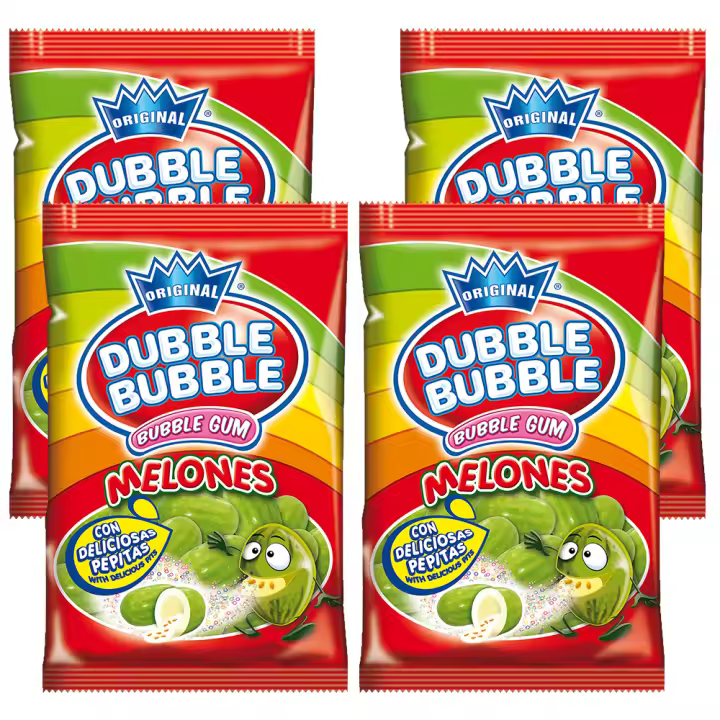 pack 4 bolsas Dubble Bubble Melones chicles 85g - 1