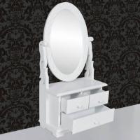 vidaXL Tocador con espejo abatible ovalado de MDF - details 4