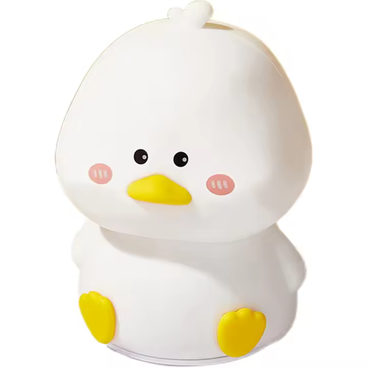 Lámpara Nocturna LED Recargable De Silicona DUCK Cartoon Para Niños Luz De Dormitorio Para Dormir Regalo De Cumpleaños - 1