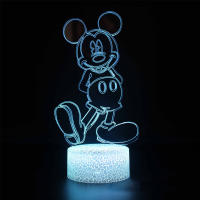 Lámpara Nocturna 3D Mickey Mouse Clubhouse LED Cambio De Color En 16 Tones Decoración Para Dormitorio Juguetes Regalo De Cumpleaños Para Niños - details 11