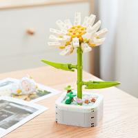 Bloques De Construcción Permanente Tulipán Girasol Decoración De Hogar Plantas En Macetas Juguete De Bloques Pequeños Compatible Con Lego Para Niños Y Adultos - details 0