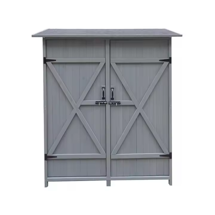 Caseta cobertizo para jardín "Espacio" - 140 x 49 x 162 cm - Antracita - 1