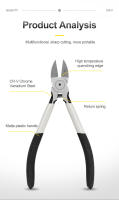 LYONDAO Aretes Diagonales De Plástico Cr-V De 5 Y 6 Pulgadas Herramienta De Deshuesado Para Cable DIY Reparación Mini Electrónica - details 1