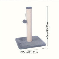 Palo De Afilado Vertical Para Gatos Con Pluma De Pelo Suave Y Sisal Marco De Subida Para Gatos Pequeños Juguete Anti-estrés Duradero Y No Caído - details 1