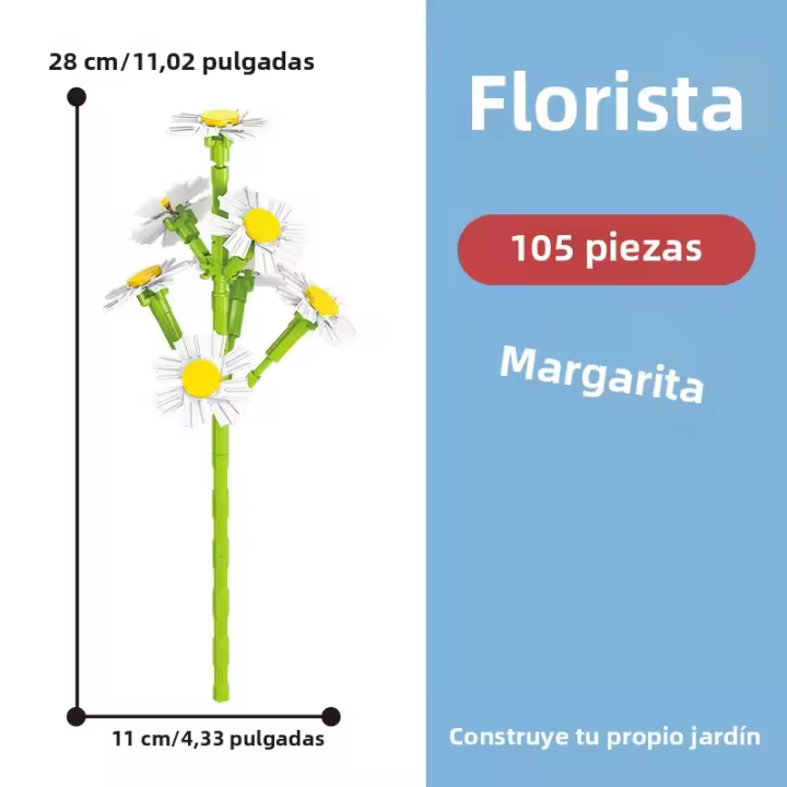 Bouquet De Rosas Eternas En Bloques Micro Para Decoración De Escritorio Juguete De Puzzle Para Niños Entre 6 Y 12 Años Material ABS - 1