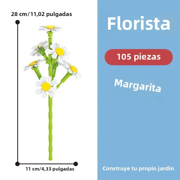 Bouquet De Rosas Eternas En Bloques Micro Para Decoración De Escritorio Juguete De Puzzle Para Niños Entre 6 Y 12 Años Material ABS - 1