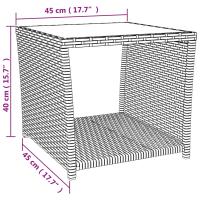 vidaXL Set comedor de jardín 3 piezas con cojines ratán sintético gris - details 4