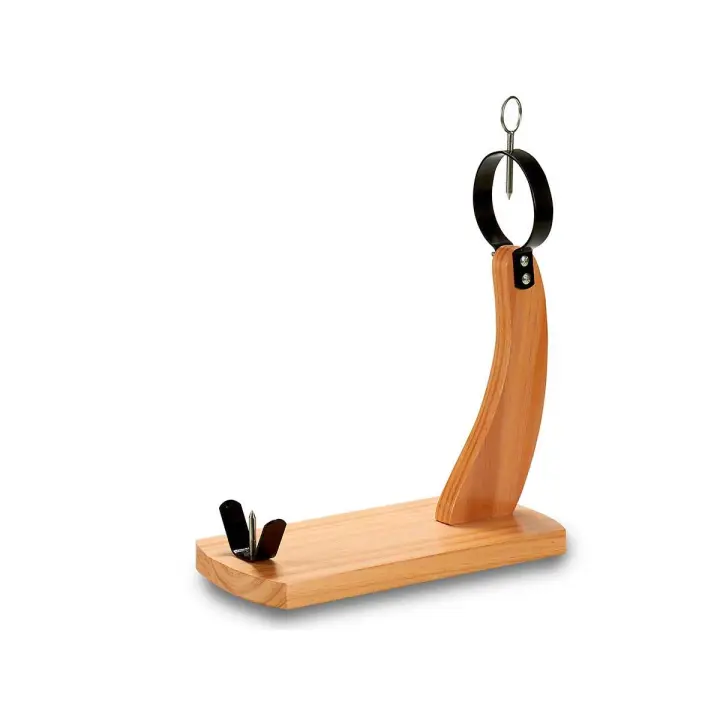MAXHOME-Jamonero ancho natural madera pino(39,5 X 40 X 16,5 Cm),Soporte para Jamón - 1