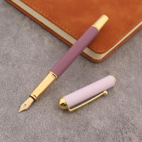 Pluma Fuente De Metal Matizada Morada 1 Pieza Suministros De Escritorio Y Oficina Regalo Para Escritura Sin Embalaje En Paquete - details 0