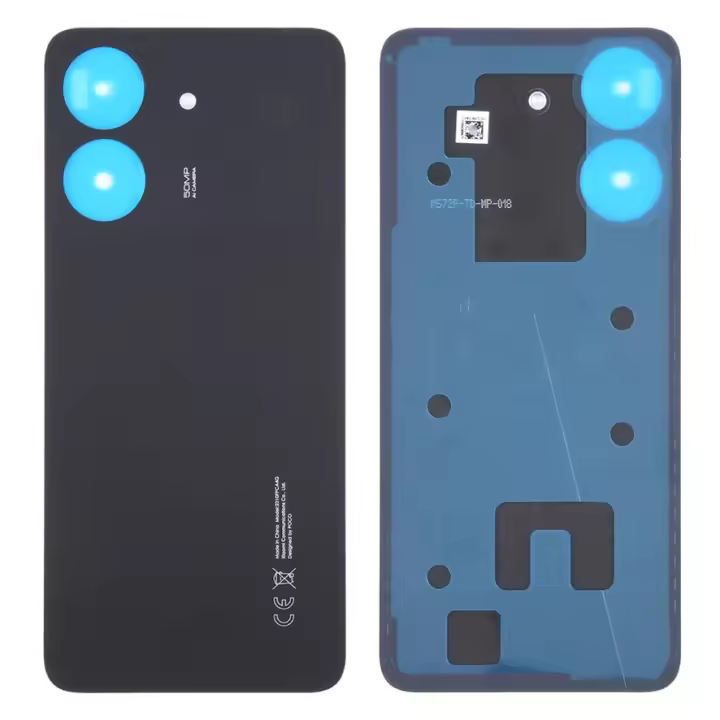 Tapa bateria compatible para Xiaomi POCO C65 trasera trasero repuesto negro - 1