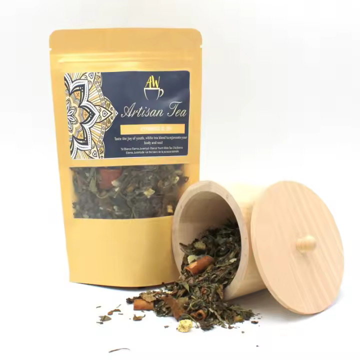Té Artesanal - Té Blanco Eterna Juventud - Ethernal Elixir - 100% Ingredientes Naturales Ecológico - 1