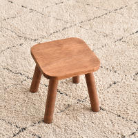 Taburete De Cambio De Zapatos De Madera Sólida 1 Pieza Color Nogal Para Sala De Estar Entrada Baño Dormitorio Y Cocina - details 0